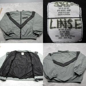 Army IPFU Jacket Mens Large Green Full Zip Pockets‎ Raglan Sleeve Windbreaker